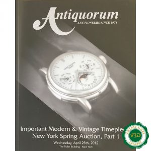 Important Modern & Vintage Timepieces. New York Spring Auction, Part 1